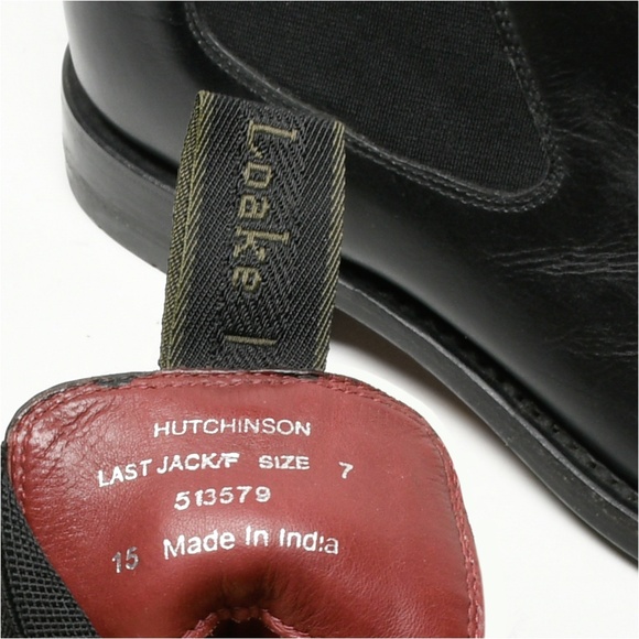 LOAKE Hutchinson in Black Leather UK 7 Leather-Soled Chelsea Boots - Picture 15 of 16